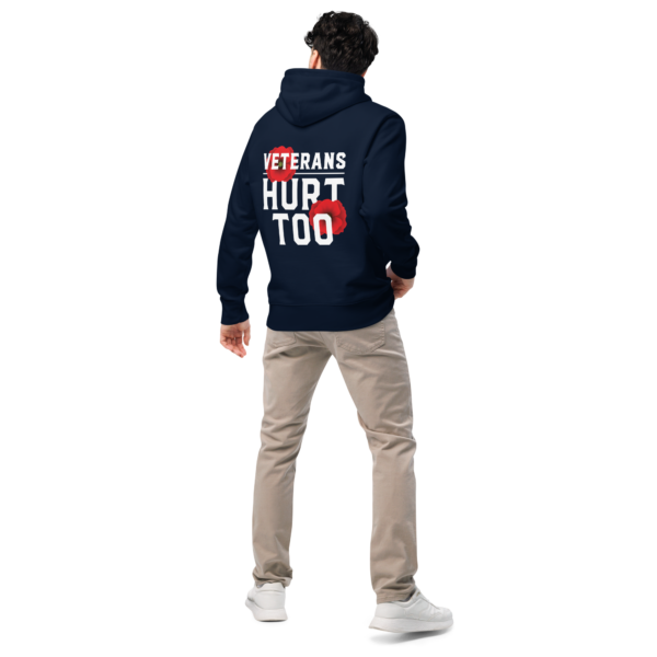 Veterans Hurt Too - Poppy  Hoodie - 100% Organic Cotton - Image 4